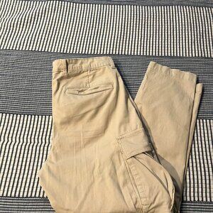 Zara Men's Cream and Tan Trousers
